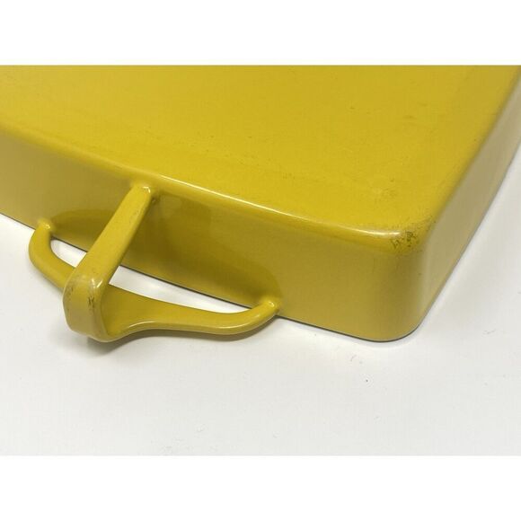 Dansk Vintage Kobenstyle IHQ Yellow Sungold Enamel Baker Casserole France 11x8” - Picture 7 of 9